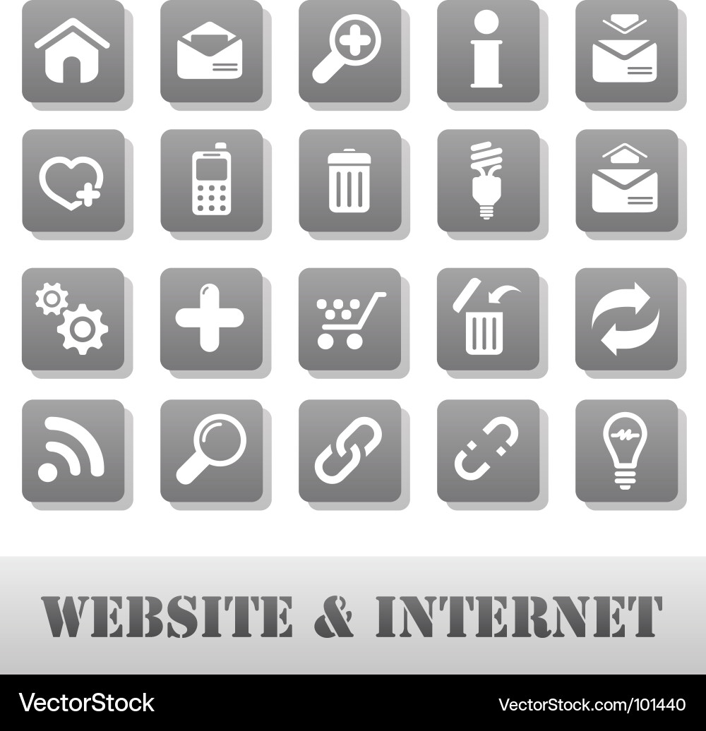 Internet and website vector image