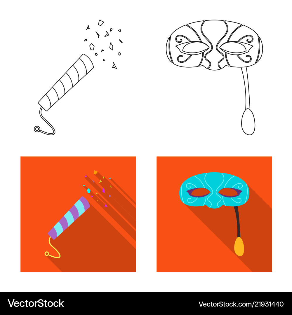 Isolated object of party and birthday icon Vector Image