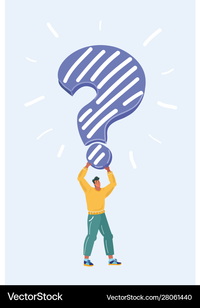 Man with Question Mark Icon vector image