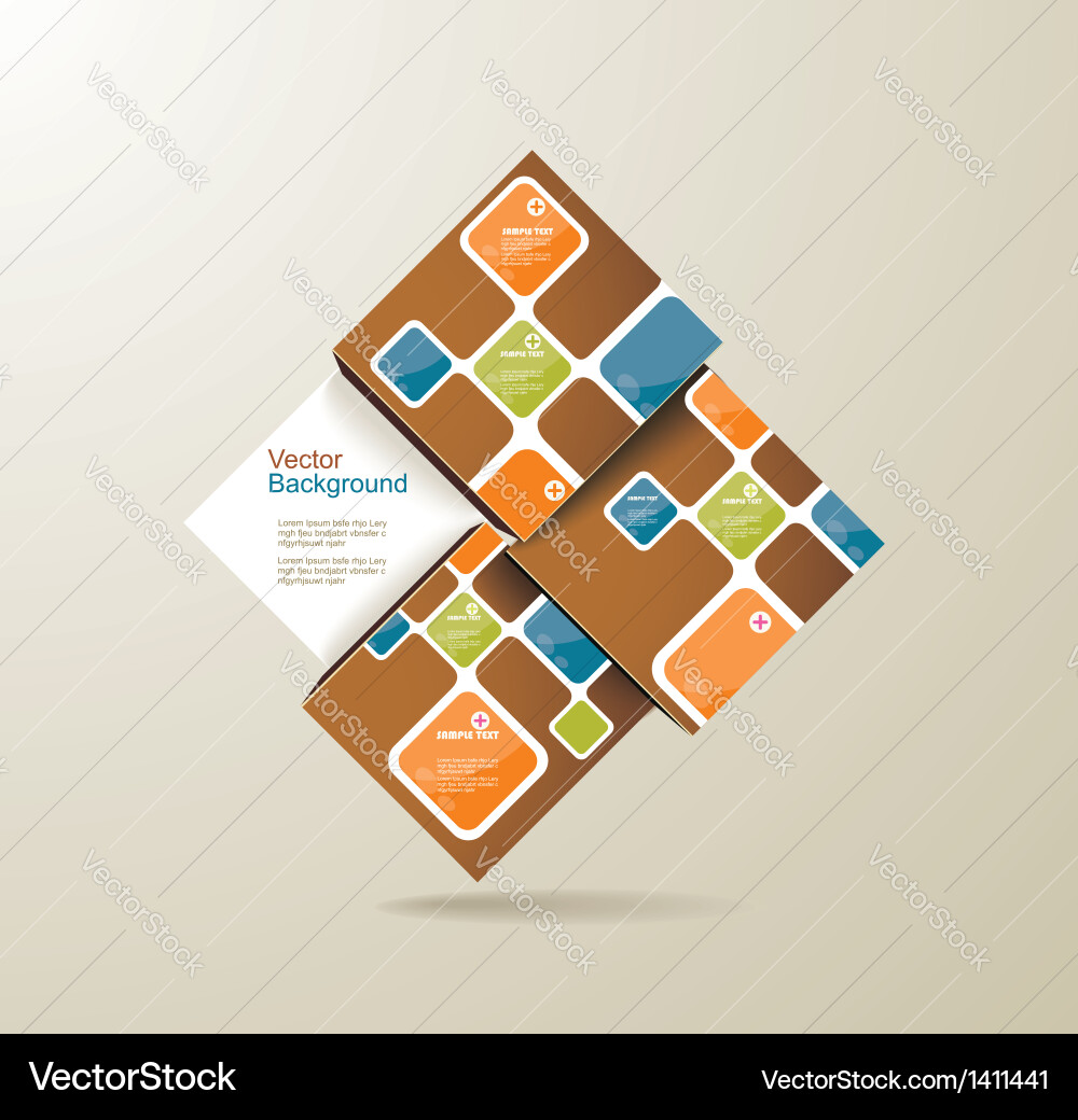 Abstract square background vector image