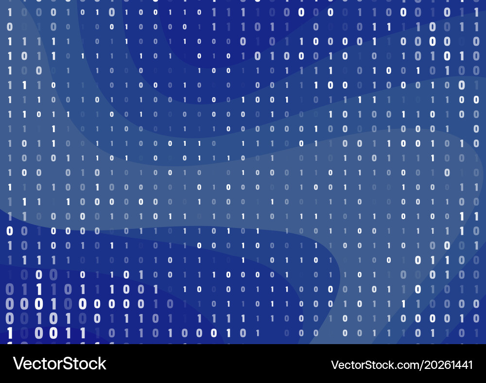 Binary computer code background vector image