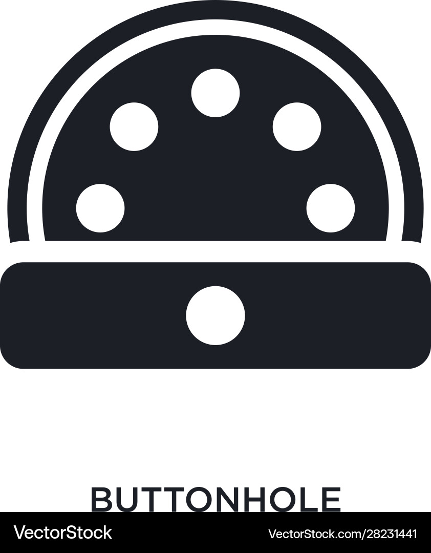 Buttonhole isolated icon simple element from sew vector image