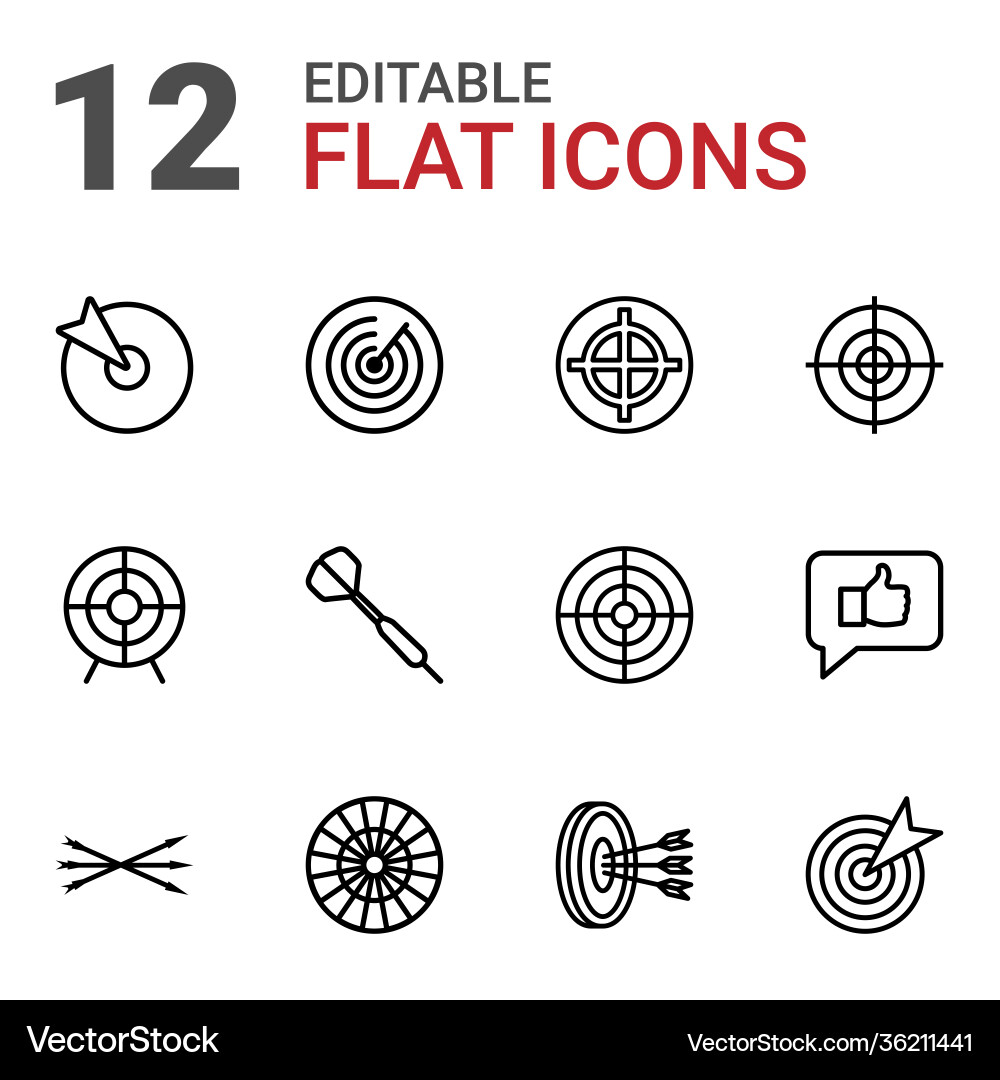 Dart icons Vector Image