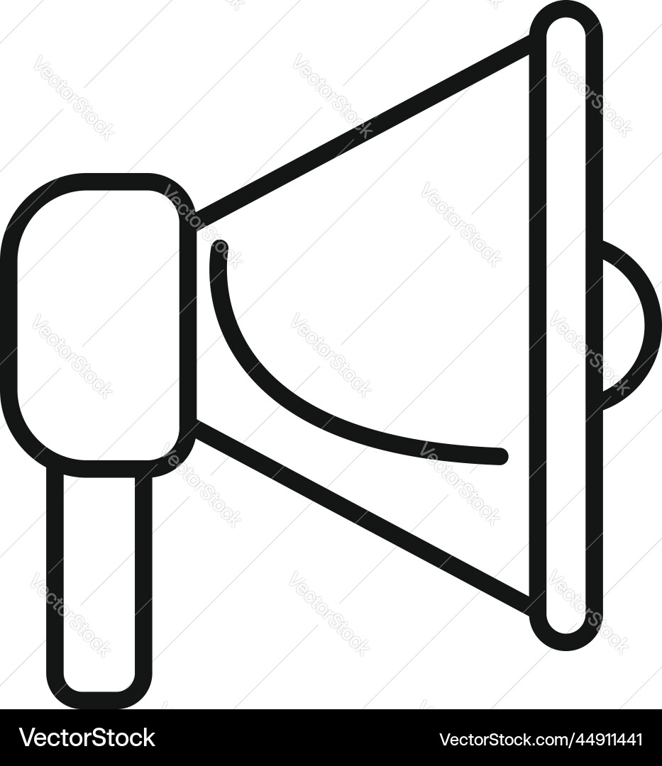 Megaphone icon outline computer interface Megaphone icon outline computer interface vector image