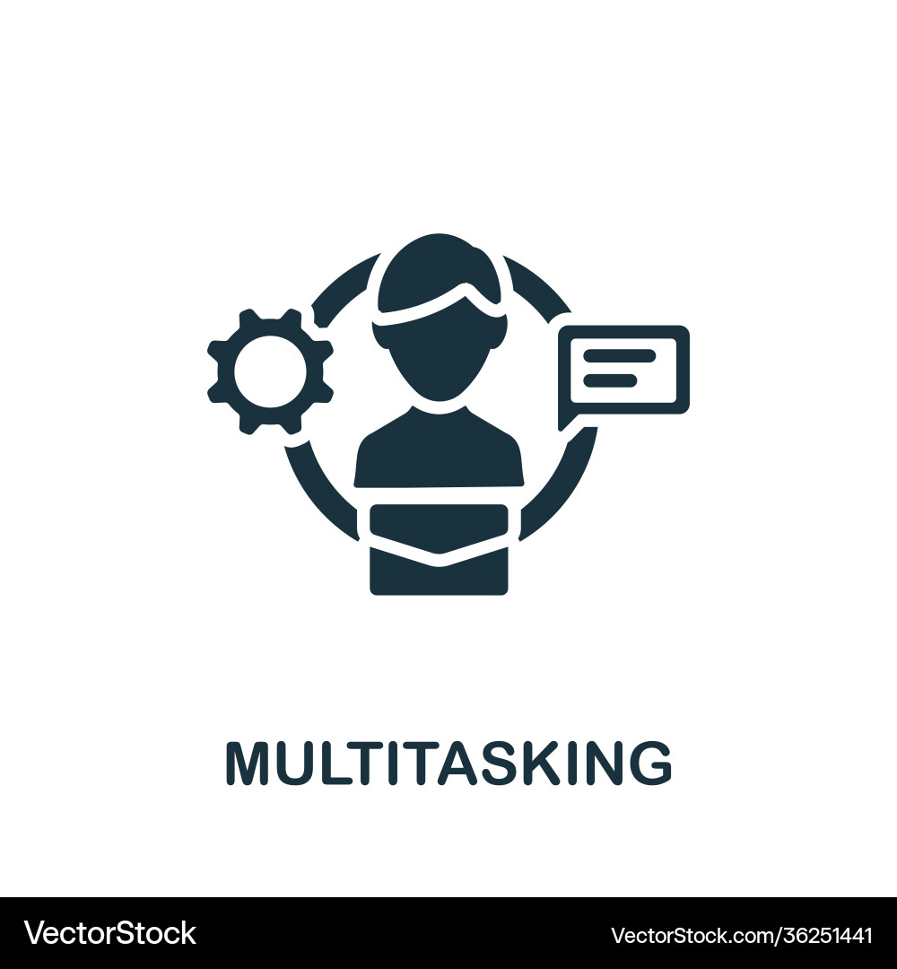 Multitasking icon simple element from productive Vector Image