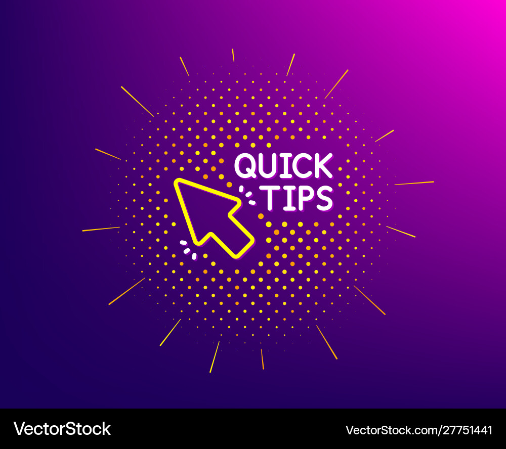 Quick tips click line icon helpful tricks sign vector image