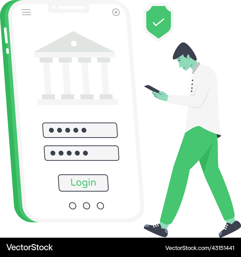 Secure banking Vector Image