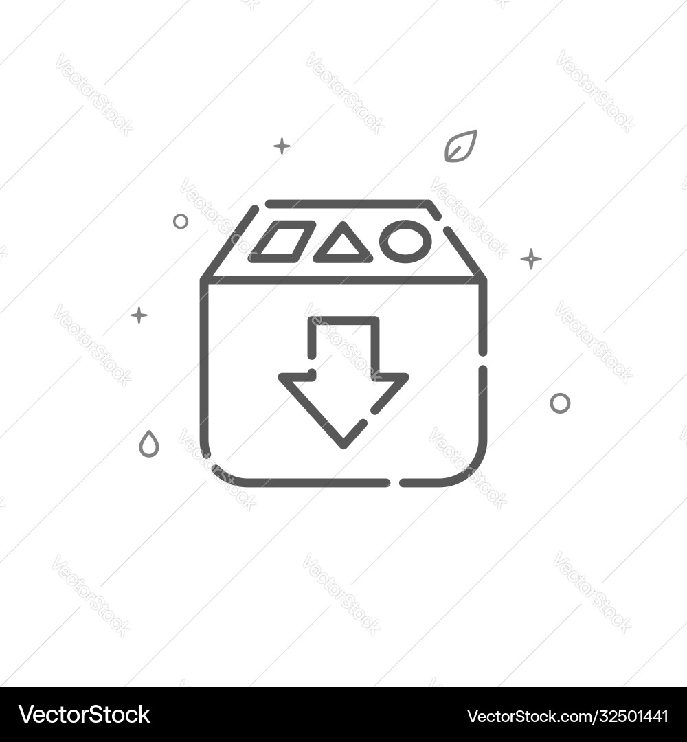 Separate garbage collection simple line icon Separate garbage collection simple line icon Vector Image