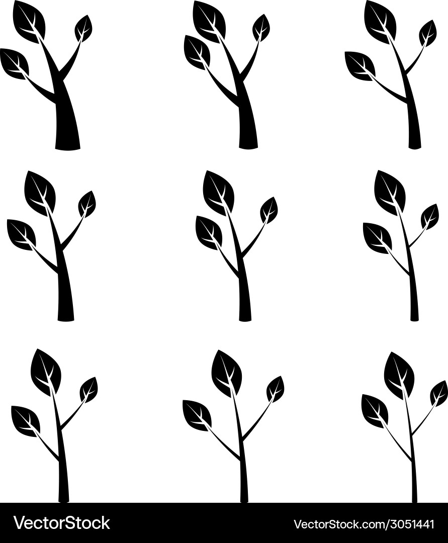 Tree symbols Vector Image
