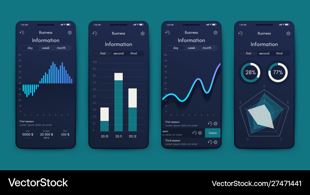 Verschiedene ui ux gui-Bildschirme und flache Web-Symbole Verschiedene ui ux gui-Bildschirme und flache Web-Symbole vektorbild