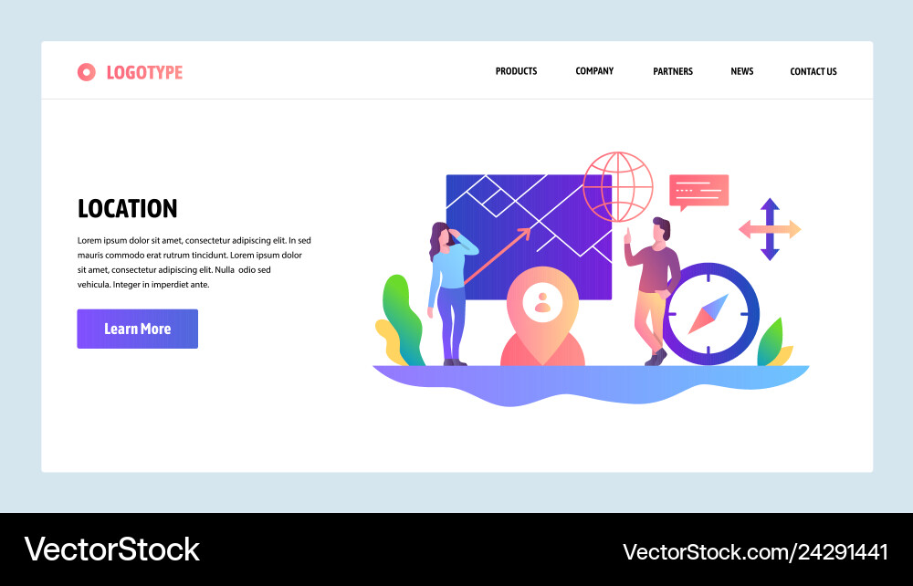 Web site design template navigation vector image