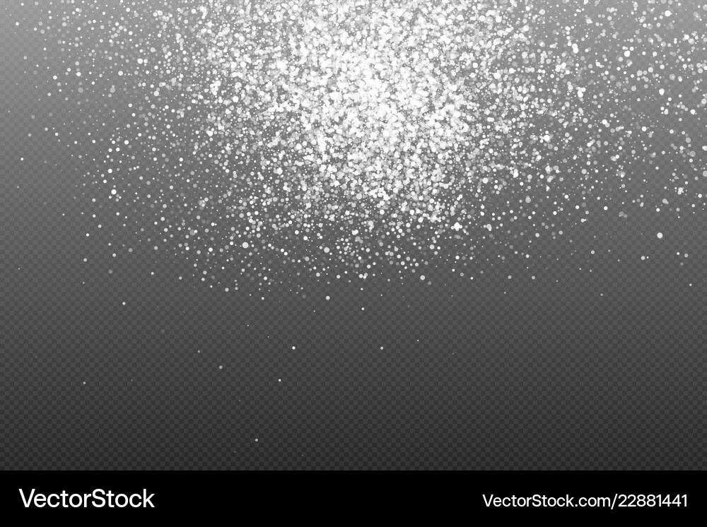 White Particle Snowfall Background Vector Image