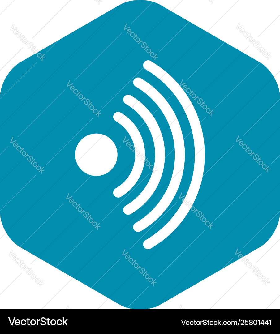 Wireless network symbol icon simple style Wireless network symbol icon simple style vector image