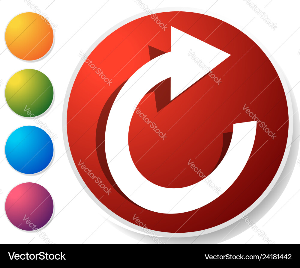 Circular arrow icon revolve rotate iteration Circular arrow icon revolve rotate iteration Vector Image