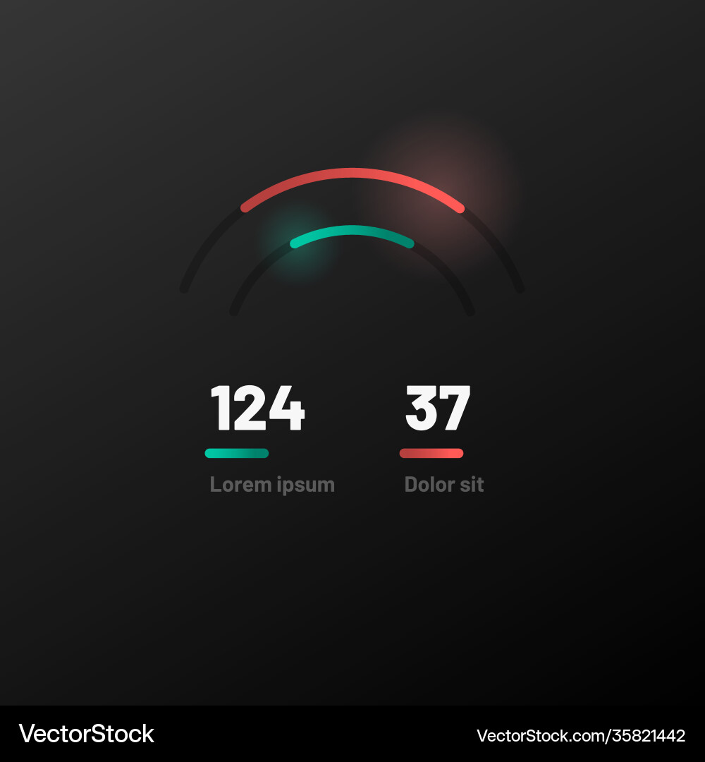 Control knob used for regulating ui and ux kit vector image