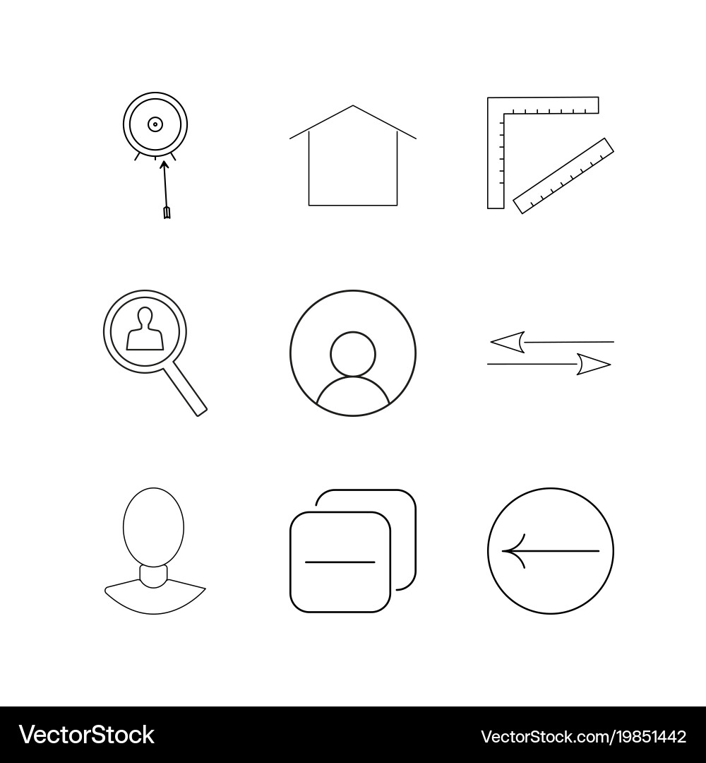 Essential linear icon set simple outline icons Vector Image