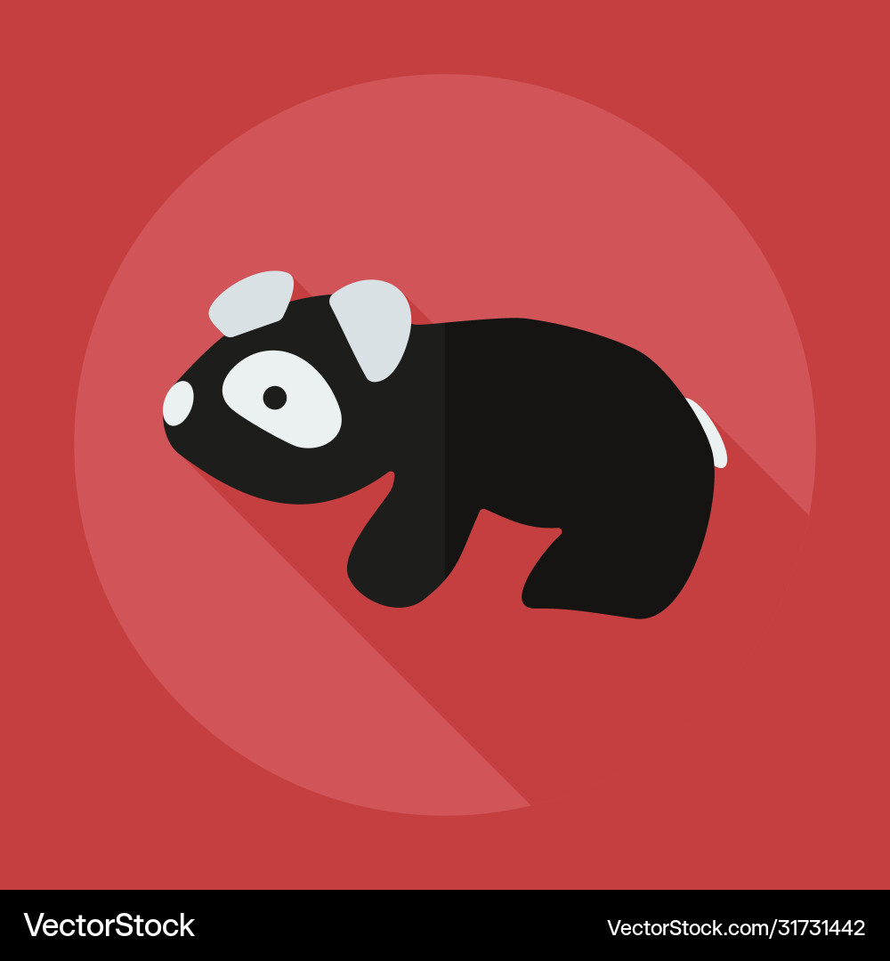 Flat modern design with shadow icons pandas Vector Image