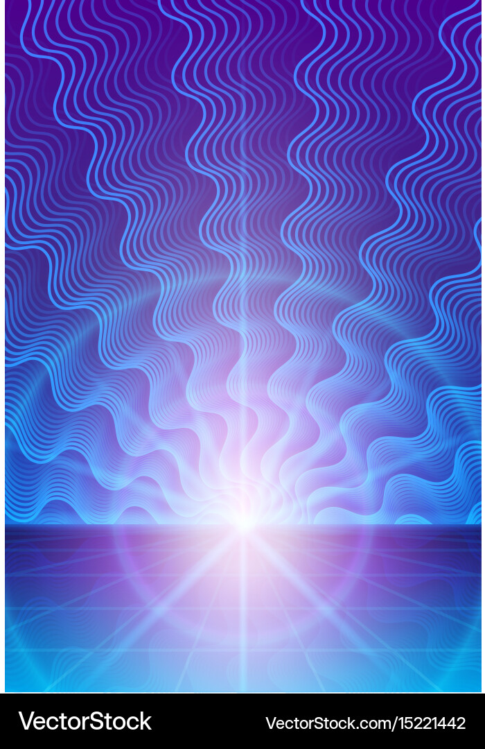 Magic abstract background with rays of light vector image