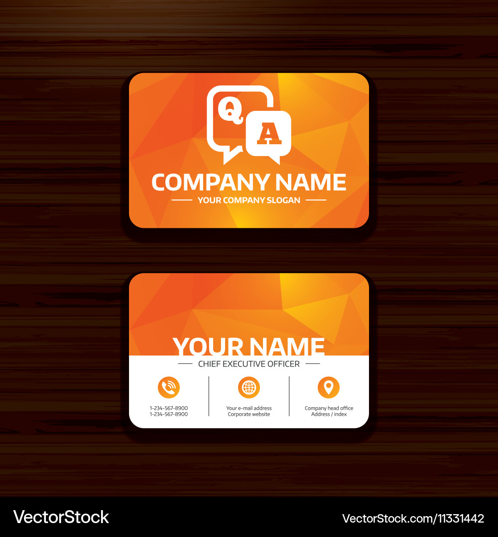 Question answer sign icon qa symbol vector image