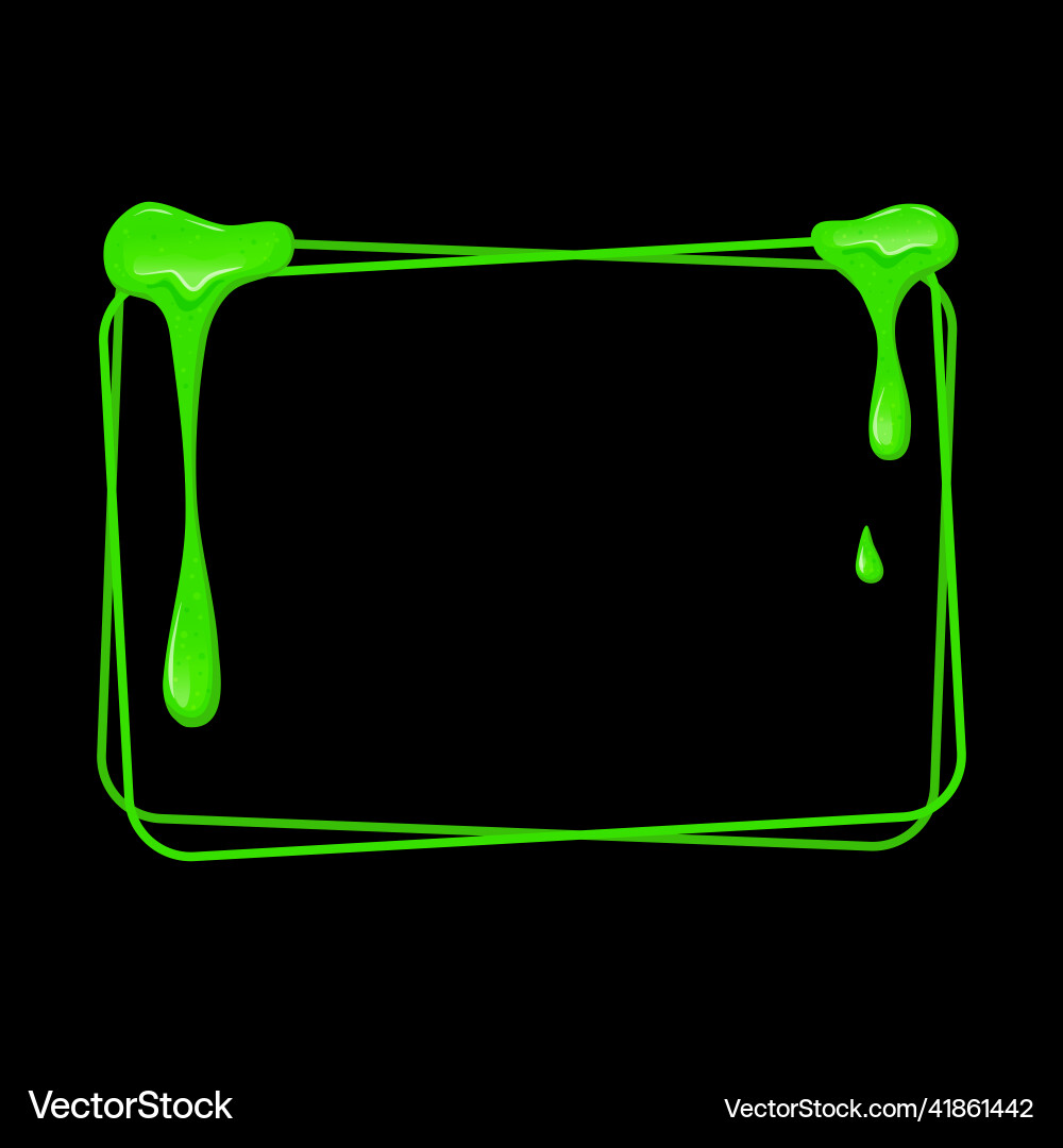 Rectangular horizontal frame with a flowing green Vector Image