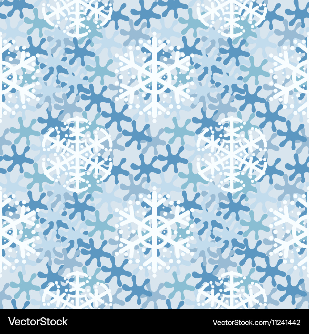 Seamless winter pattern with frozen curls vector image