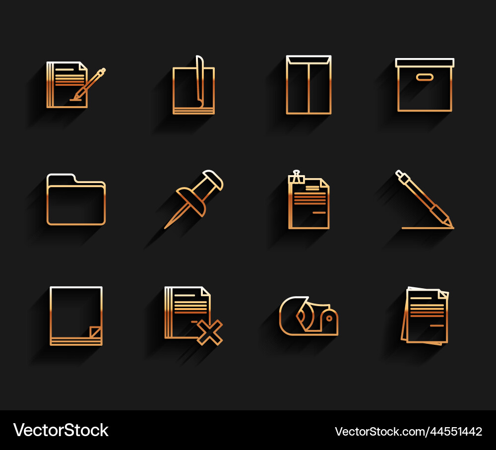 Set line file document delete blank Set line file document delete blank Vector Image