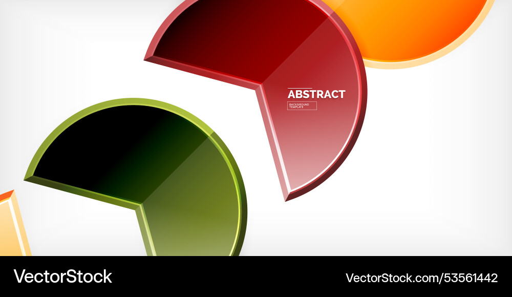 Trendy round shapes with triangular angle design Vector Image