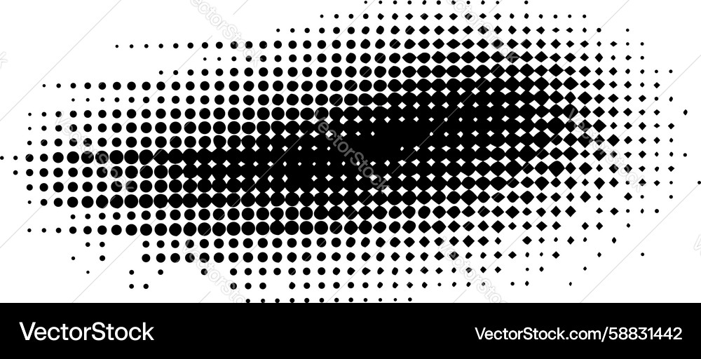 Vertical halftone pattern with strong gradient Vector Image