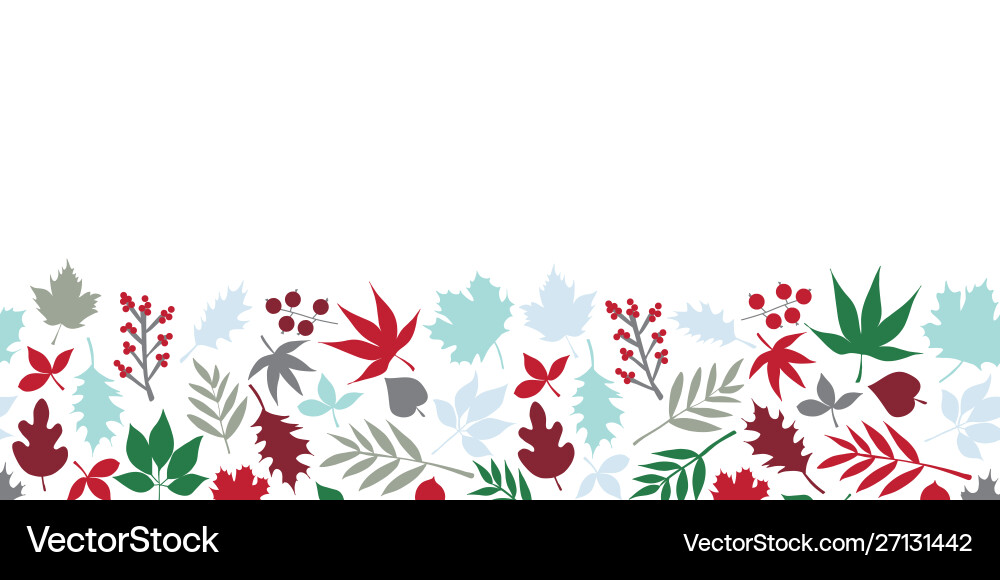 Winterblätter nahtloser Grenzscandinavian Winterblätter nahtloser Grenzscandinavian vektorbild