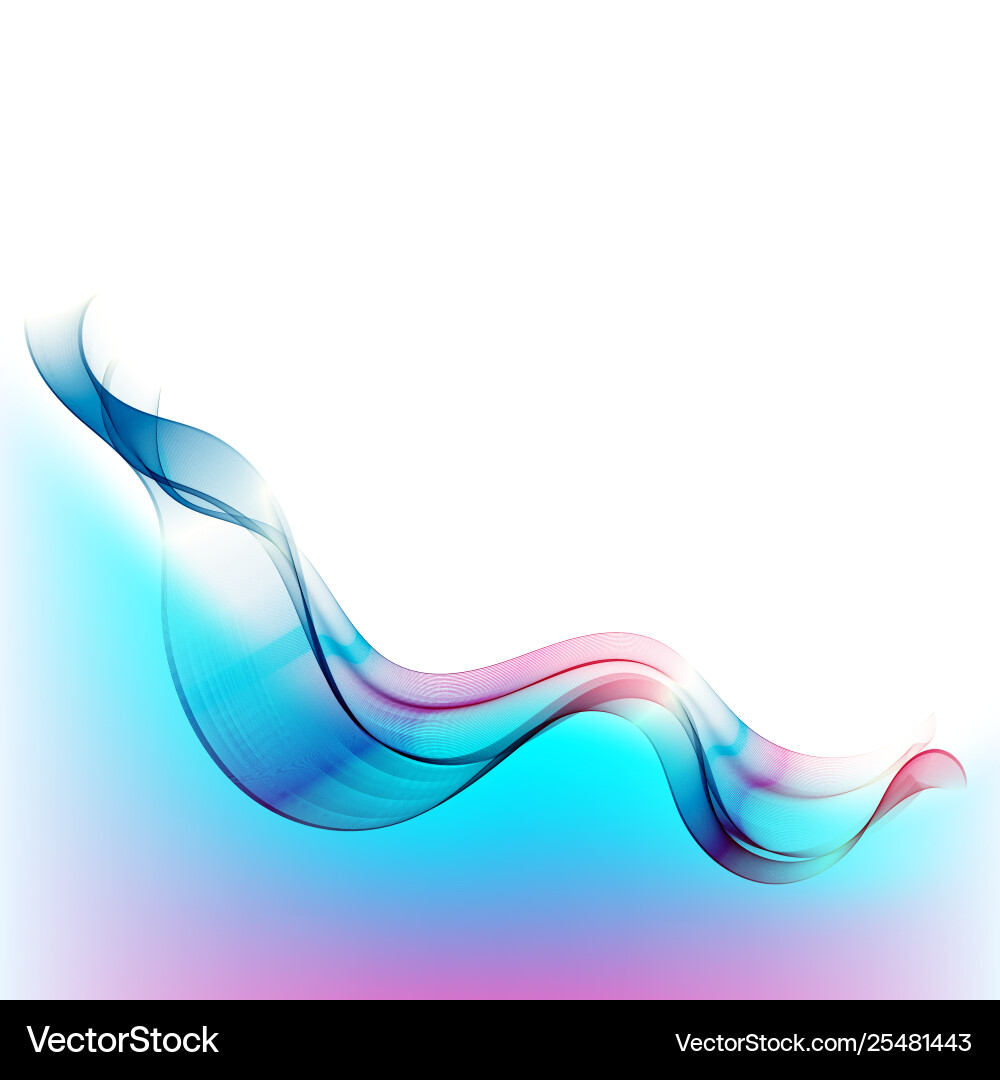 Abstract background color flow waved lines Vector Image