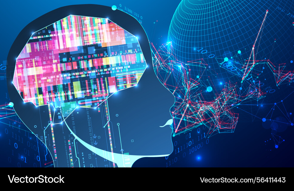 Abstract background on the theme of artificial Abstract background on the theme of artificial vector image