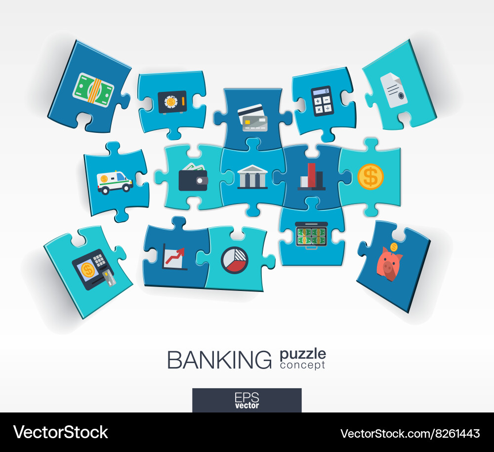 Abstract banking background with connected color Vector Image