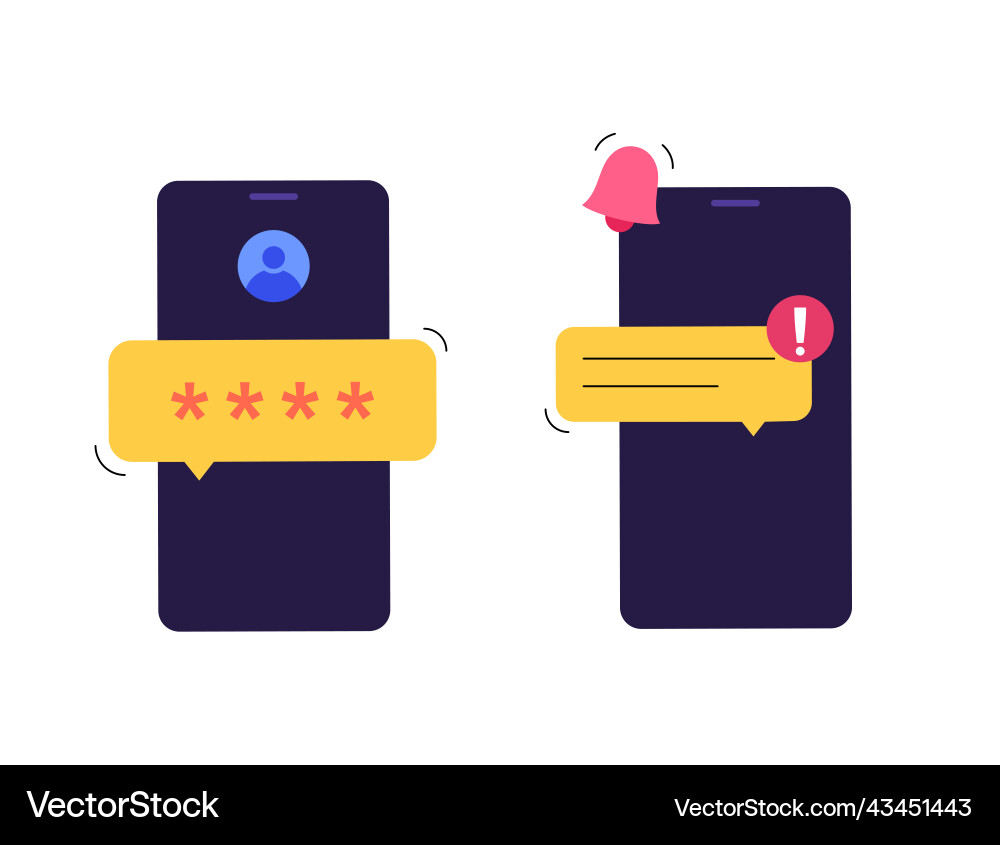 Access denied notification Access denied notification vector image
