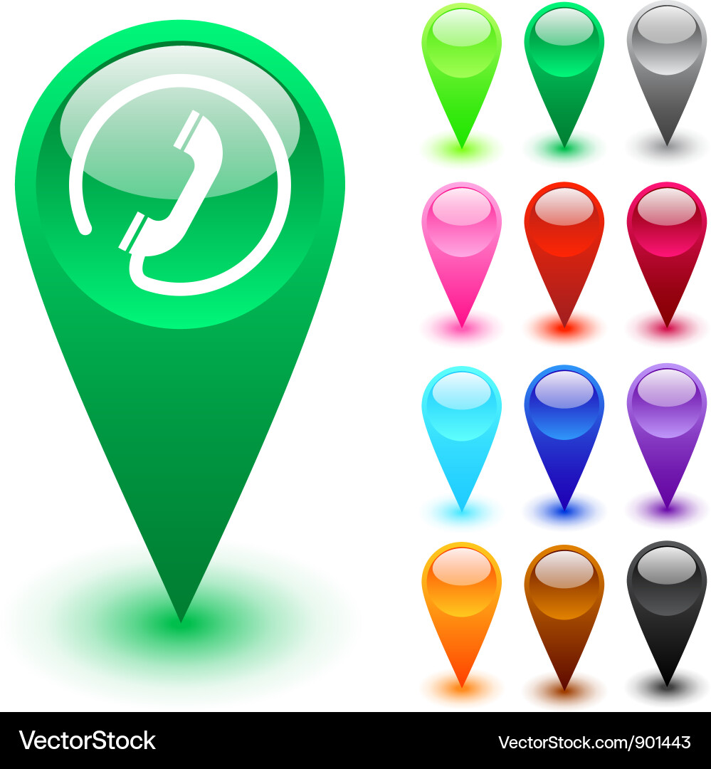 Call Button Icon Set vector image