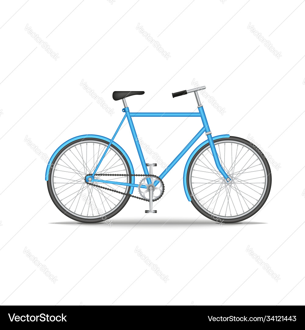City old bike isolated on white background City old bike isolated on white background vector image