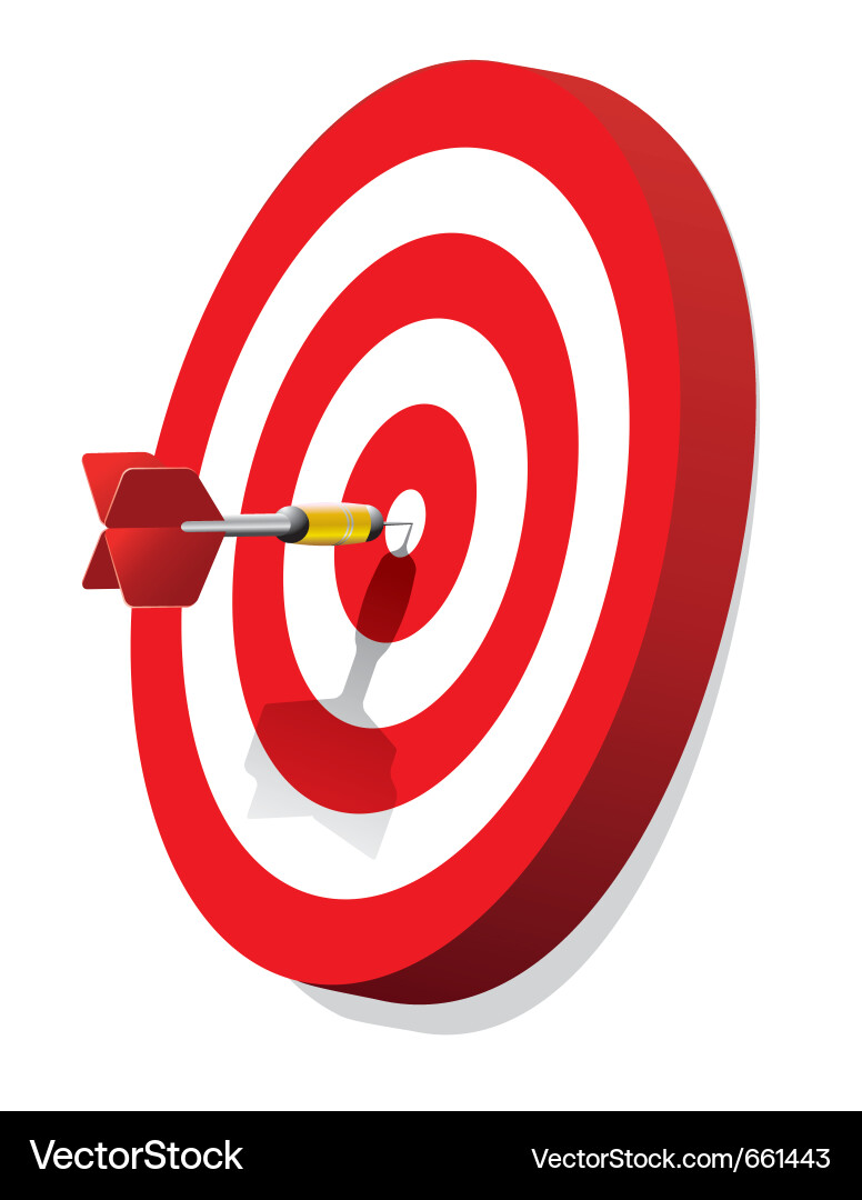 Dartboard with Dart vector image