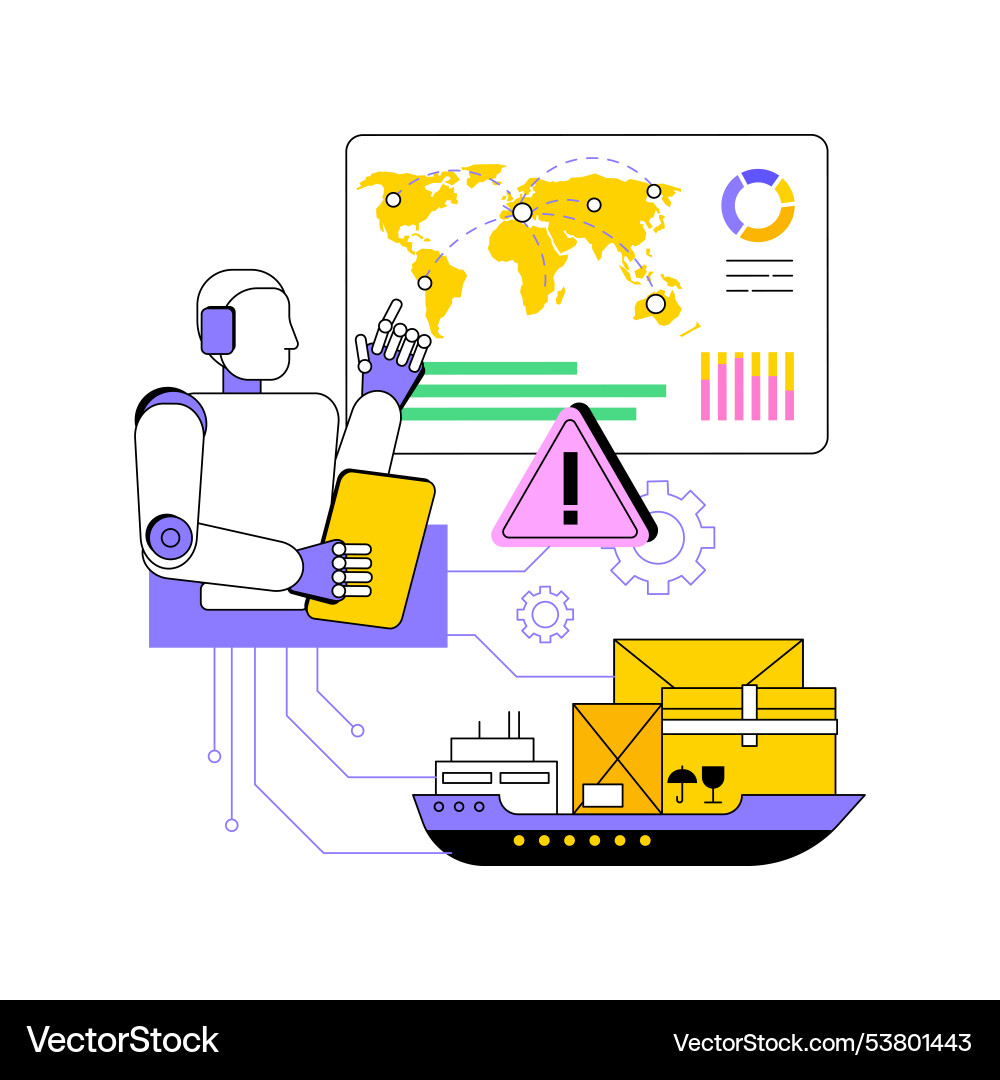 Disruption forecasting with ai abstract concept Disruption forecasting with ai abstract concept vector image