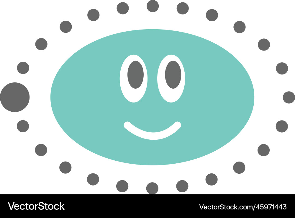 Dotted ellipse shape for tracing lines Vector Image