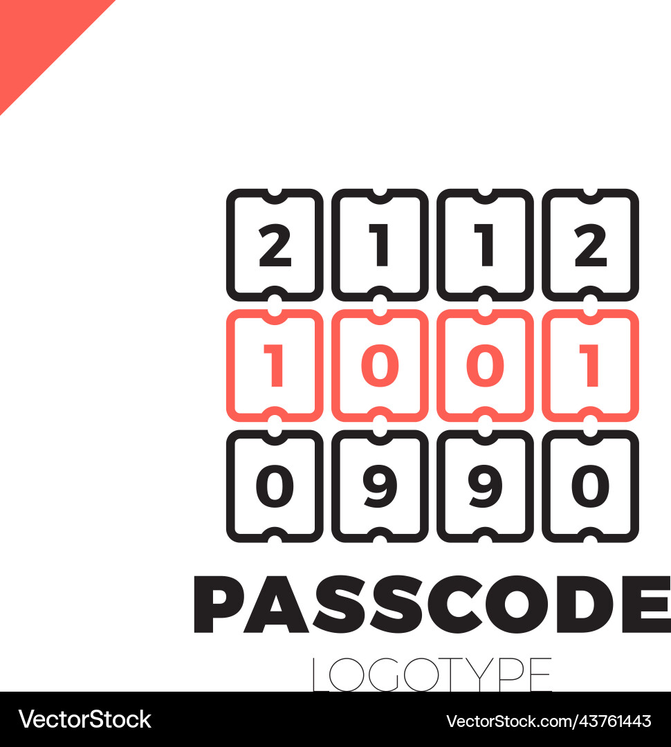 Enter pin code or password icon security number vector image