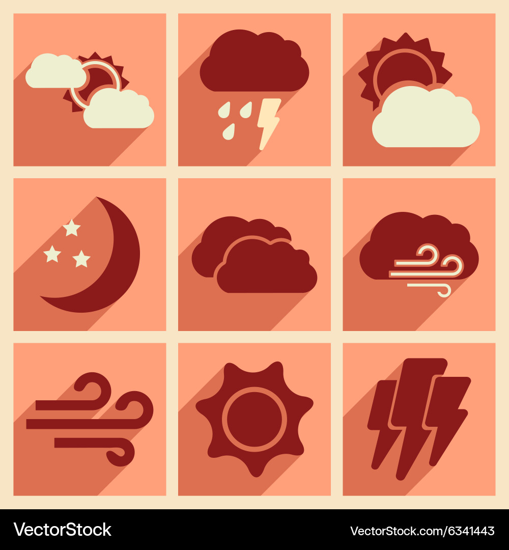 Flat with shadow concept and mobile application Vector Image