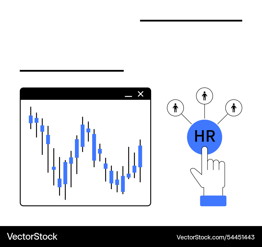 Interactive hr dashboard with data analysis chart Vector Image