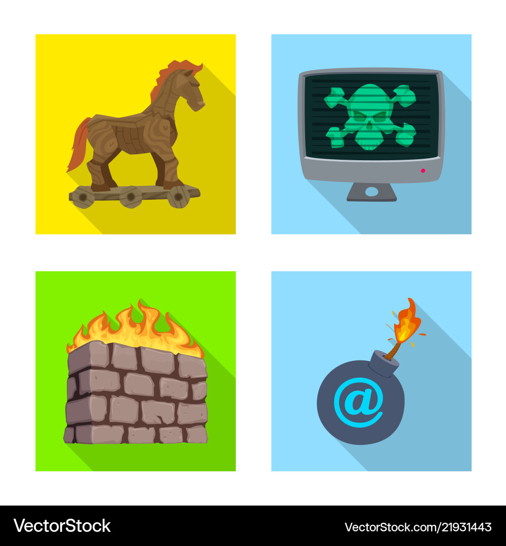 Isolated object of virus and secure logo Isolated object of virus and secure logo vector image