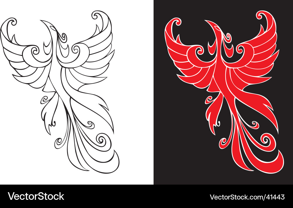 Mythical Firebird vector image