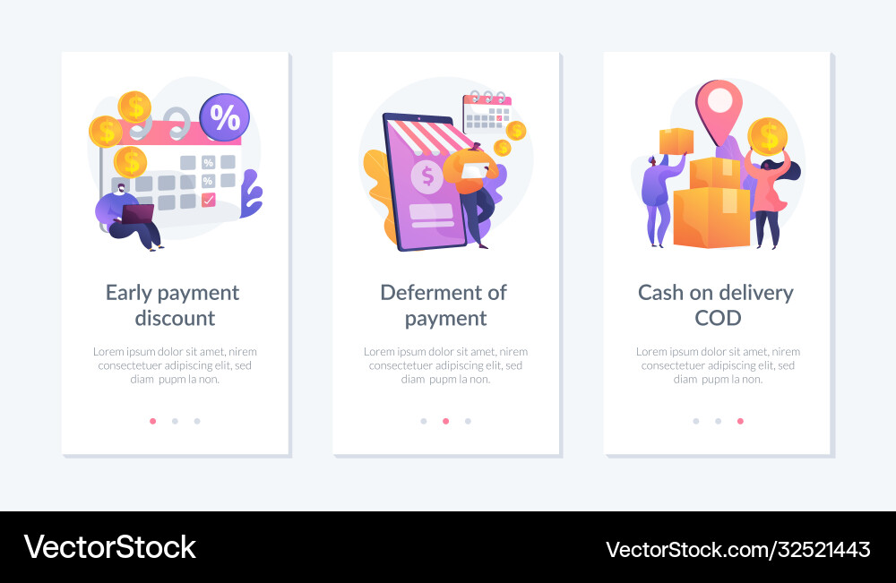 Payment programs app interface template Vector Image