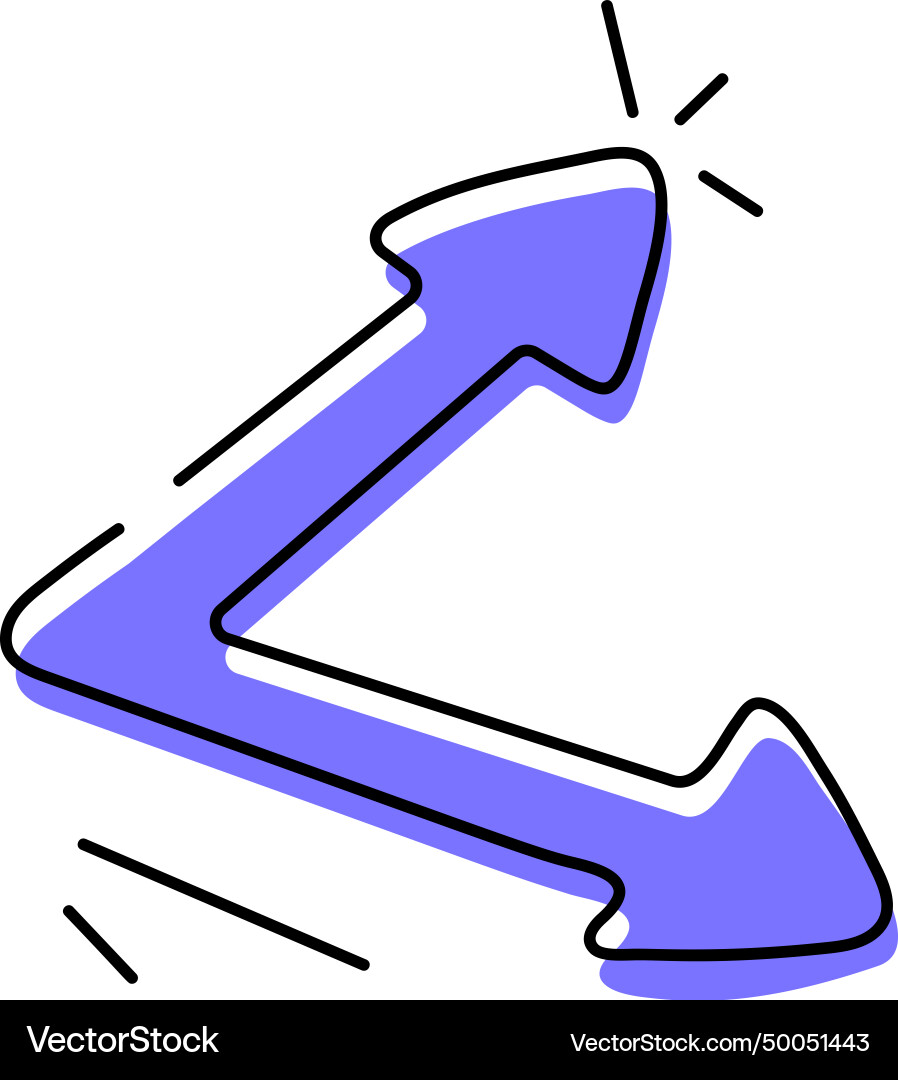 Pointer controls hand drawn icon Vector Image