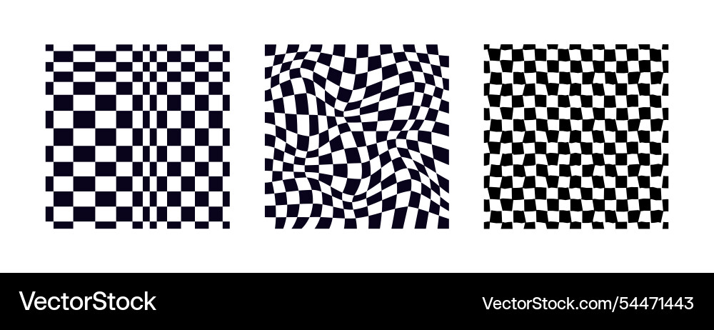 Psychedelic checkerboard pattern Psychedelic checkerboard pattern vector image