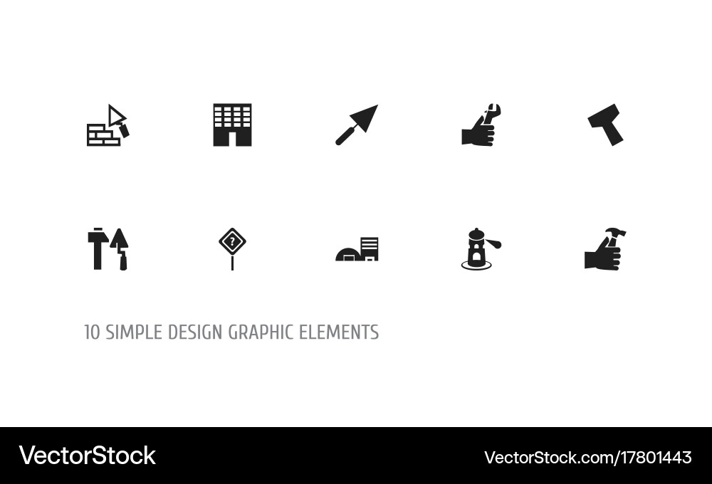 Set of 10 editable structure icons includes vector image