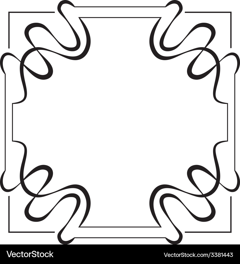 Square frame element for design Vector Image