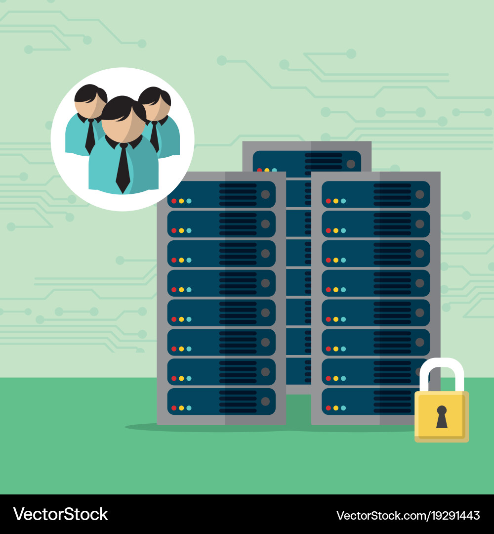 Web hosting design vector image