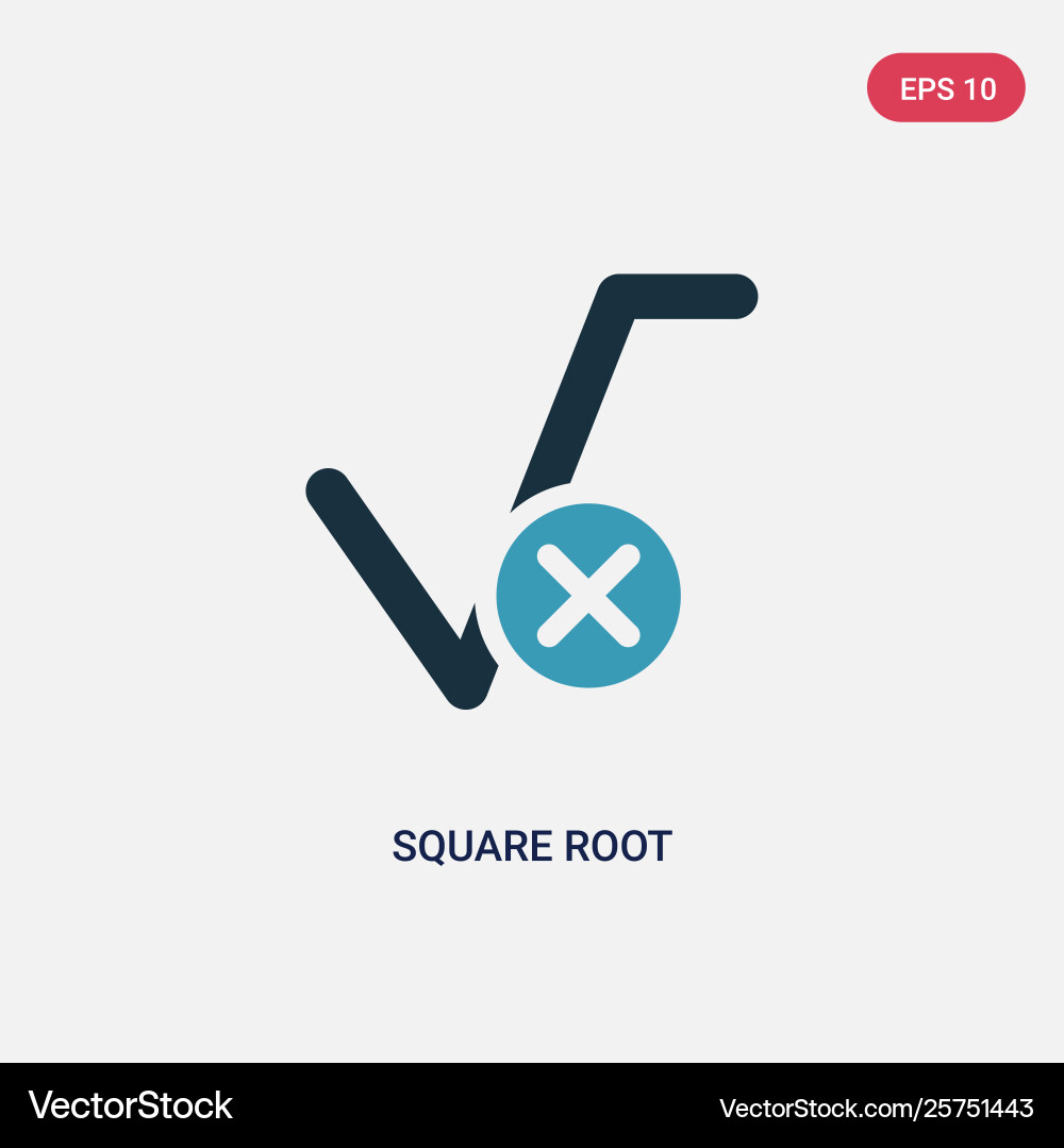 Zwei Farbquadrat Wurzel-Symbol von Benutzeroberfläche Zwei Farbquadrat Wurzel-Symbol von Benutzeroberfläche vektorbild